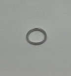 Classic Inset Round Brilliant Diamond Line 14K White Gold Medium Band Ring