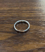 Classic Inset Round Brilliant Diamond Line 14K White Gold Medium Band Ring