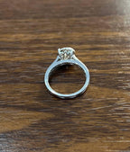 Diamonds Pave Set Round Cluster Halo Set 14K White Gold Statement Ring