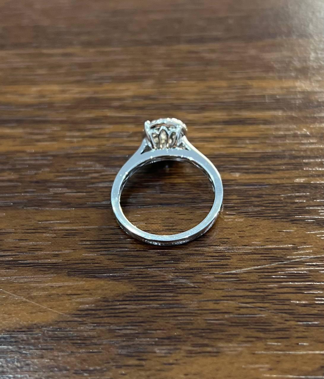 Diamonds Pave Set Round Cluster Halo Set 14K White Gold Statement Ring