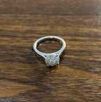 Diamonds Pave Set Round Cluster Halo Set 14K White Gold Statement Ring