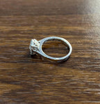 Diamonds Pave Set Round Cluster Halo Set 14K White Gold Statement Ring