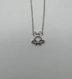Frog Symbol Diamonds Halo Motif 18K Karat White Gold Pendant Chain Necklace