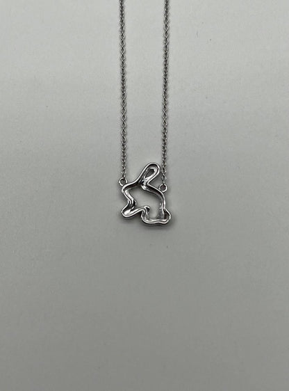 Bunny Rabbit Symbol Diamond Halo Set 18K White Gold Chain Pendant Necklace