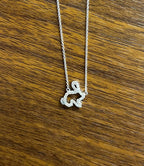 Bunny Rabbit Symbol Diamond Halo Set 14K White Gold Chain Pendant Necklace