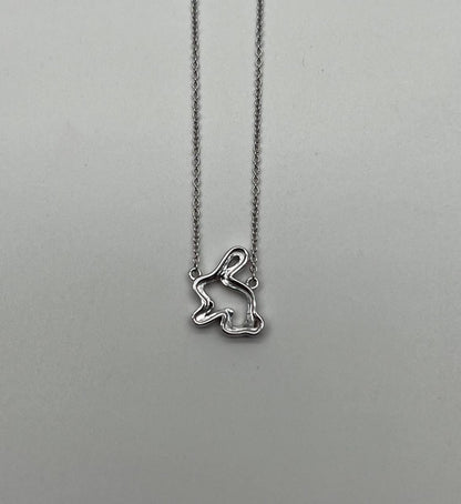 Bunny Rabbit Symbol Diamond Halo Set 18K White Gold Chain Pendant Necklace
