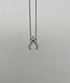 Diamond Wishbone Symbol Motif 18K White Gold Pendant Chain Necklace