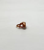 Panther Cat Emerald Diamond Ring 14K Rose Gold Statement Ring