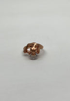 Panther Cat Emerald Diamond Ring 14K Rose Gold Statement Ring