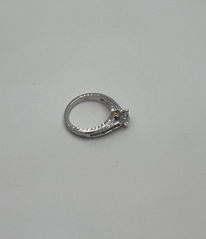 Round Shape Brilliant Cut Diamond Blue Sapphire Channel Set 18K White Gold Ring
