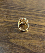 Shield Kite Shape Peach Pink Morganite Diamond Halo 18K Rose Gold Fancy Ring
