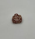 Rose Floral Flower Petals Diamond Pave Set 14K Rose Gold Cocktail Ring