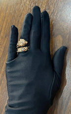 Leopard Jaguar Panther Lion Diamond Emerald 14K Rose Gold Statement Animal Ring