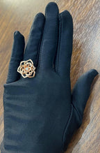 Diamond Floral Flower Lotus Petal Rose 14K Rose Gold Statement Cocktail Ring