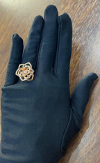 Diamond Floral Flower Lotus Petal Rose 14K Rose Gold Statement Cocktail Ring