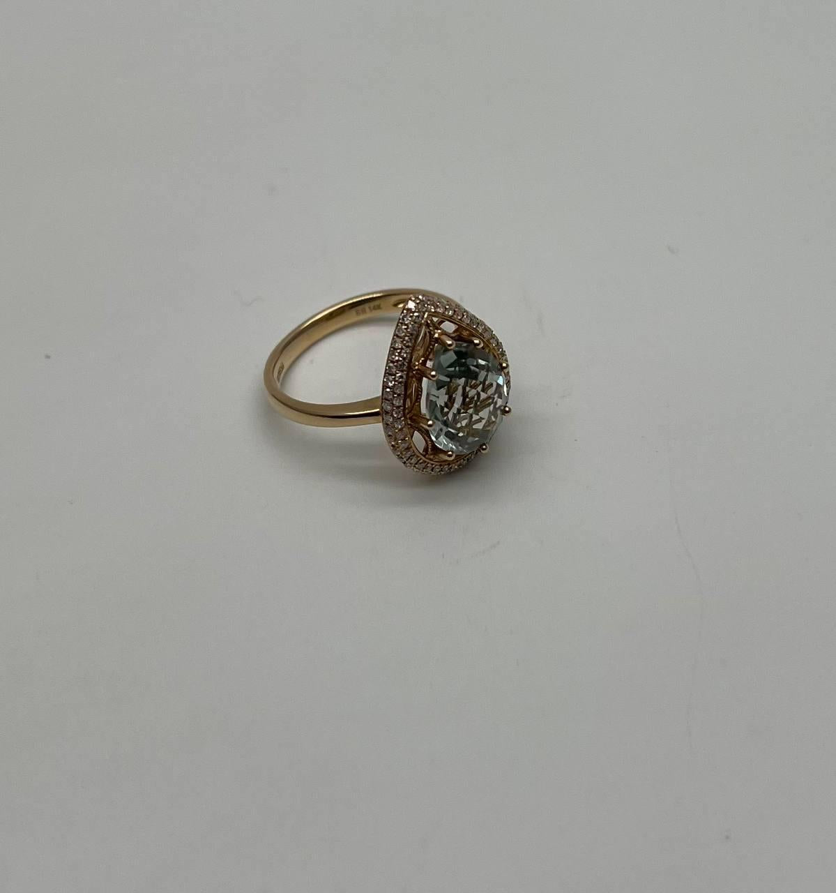 Pear Teardrop Shape Green Amethyst Prasiolite Diamonds Halo Gold Cocktail Ring
