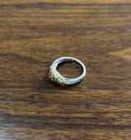 Yellow Diamond Pave Set Halo 14K White Gold Diamond Statement Ring