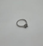 Diamond Cluster Halo 14K White Gold Dainty Promise Ring
