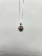Heart Shape Champagne Brown Cognac Diamonds White Gold Chain Pendant Necklace