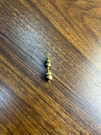 Two Tahitian Black Brown Pearls 18K Yellow Gold Brown Diamond Pave Charm Pendant