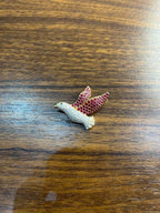 Pigeon Bird Peace Red Pink Ruby Rubies Diamonds Pave 14K Gold Pin Brooch