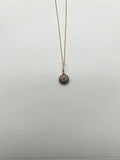 Cluster Halo of Cognac Champagne Fancy Diamonds 14K Gold Chain Pendant Necklace