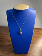 Cluster Halo of Cognac Champagne Fancy Diamonds 14K Gold Chain Pendant Necklace