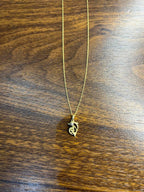 Small Dainty Minimalistic Dolphin 14K Yellow Gold Animal Chain Pendant Necklace