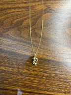 Small Dainty Minimalistic Dolphin 14K Yellow Gold Animal Chain Pendant Necklace
