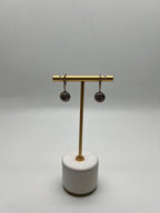 Champagne Cognac Diamond Cluster Pave Set 14K Gold Statement Drop Earrings