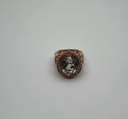 Oval Green Amethyst Prasiolite Halo White Diamonds Halo Gold Statement Ring