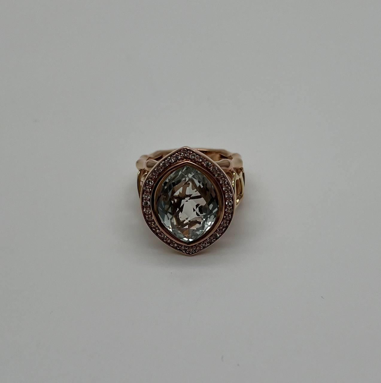 Oval Green Amethyst Prasiolite Halo White Diamonds Halo Gold Statement Ring