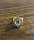 Oval Green Amethyst Prasiolite Halo White Diamonds Halo Gold Statement Ring