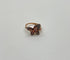 Butterfly White Champagne Diamond Pave Set Split Shank 14K Yellow Gold Ring