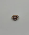 Oval Light Pink Peach Morganite Halo White Champagne Cognac Diamonds Gold Ring