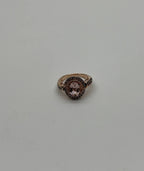 Oval Light Pink Peach Morganite Halo White Champagne Cognac Diamonds Gold Ring