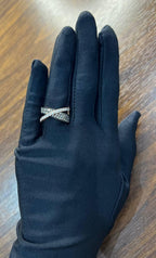 Intertwined Pave-Set White Champagne Diamonds 14K Rose Gold Statement Ring