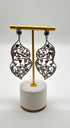 Fancy Color Diamond & White Diamonds 18K White Black Gold Statement Earrings