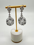 White & Black Brilliant Diamond Pave 18 Karat White Gold Statement Drop Earrings