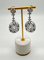 White & Black Brilliant Diamond Pave 18 Karat White Gold Statement Drop Earrings