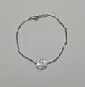 Allah God Lord Word Symbol Islamic Diamond 18 Karat White Gold Chain Bracelet