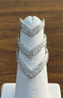 Diamond V Shaped Chain Statement Chevron 18 Karat White Gold Pave Statement Ring