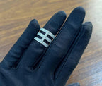 White Brilliant Diamond Pave Full Finger 14 Karat White Gold Statement Ring