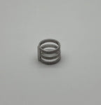 White Brilliant Diamond Pave Full Finger 14 Karat White Gold Statement Ring
