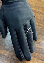 Ақ гауһар тастармен безендірілген крест тәрізді X өлшемді 14 каратты ақ алтыннан жасалған сәнді сақина