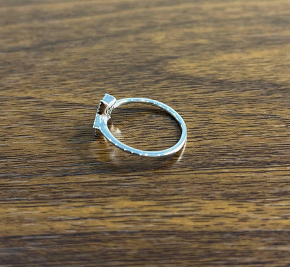 Star White Diamond Brilliant 14K White Gold Dainty Fun Statement Ring