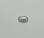 Infinity Circles Round Brilliant Cut White Diamond 14 Karat White Gold Ring