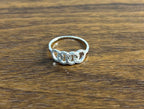 Infinity Circles Round Brilliant Cut White Diamond 14 Karat White Gold Ring
