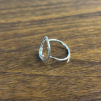 Smile Smiley Face Emoji White Diamond Halo 14K White Gold Statement Fun Ring