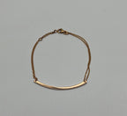 Classic Diamond Line Bar Statement 18K Gold Chain Minimalistic Dainty Bracelet